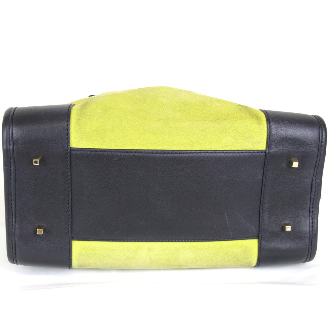 『USED』 
LOEWE ロエベ 
 ハンドバッグ 
ベロア イエロー