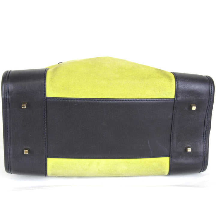 『USED』 
LOEWE ロエベ 
 ハンドバッグ 
ベロア イエロー