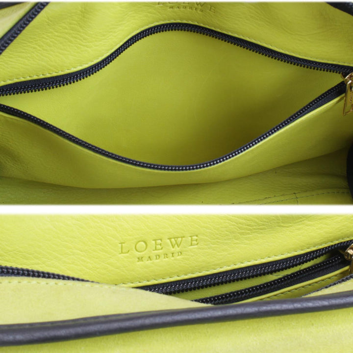 『USED』 
LOEWE ロエベ 
 ハンドバッグ 
ベロア イエロー