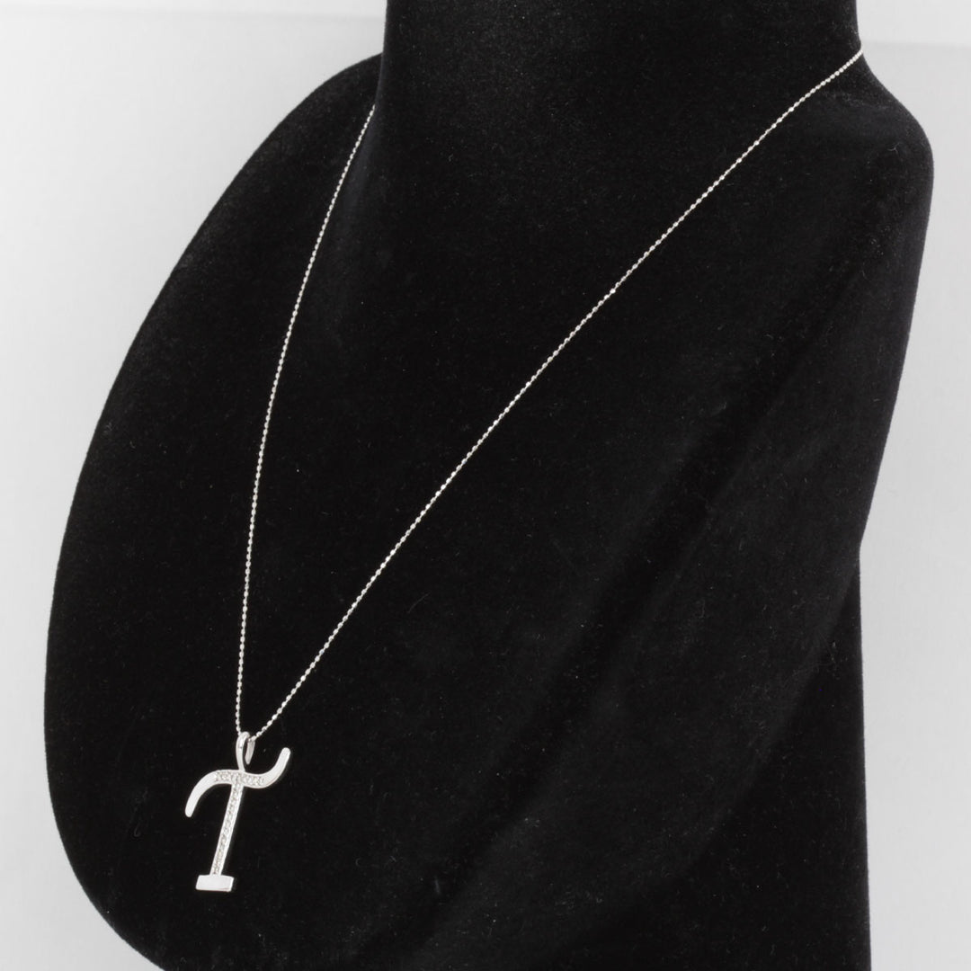 美品『USED』 K18WG 
 デザイン ネックレス
 ダイヤモンド 0.14 3.5g