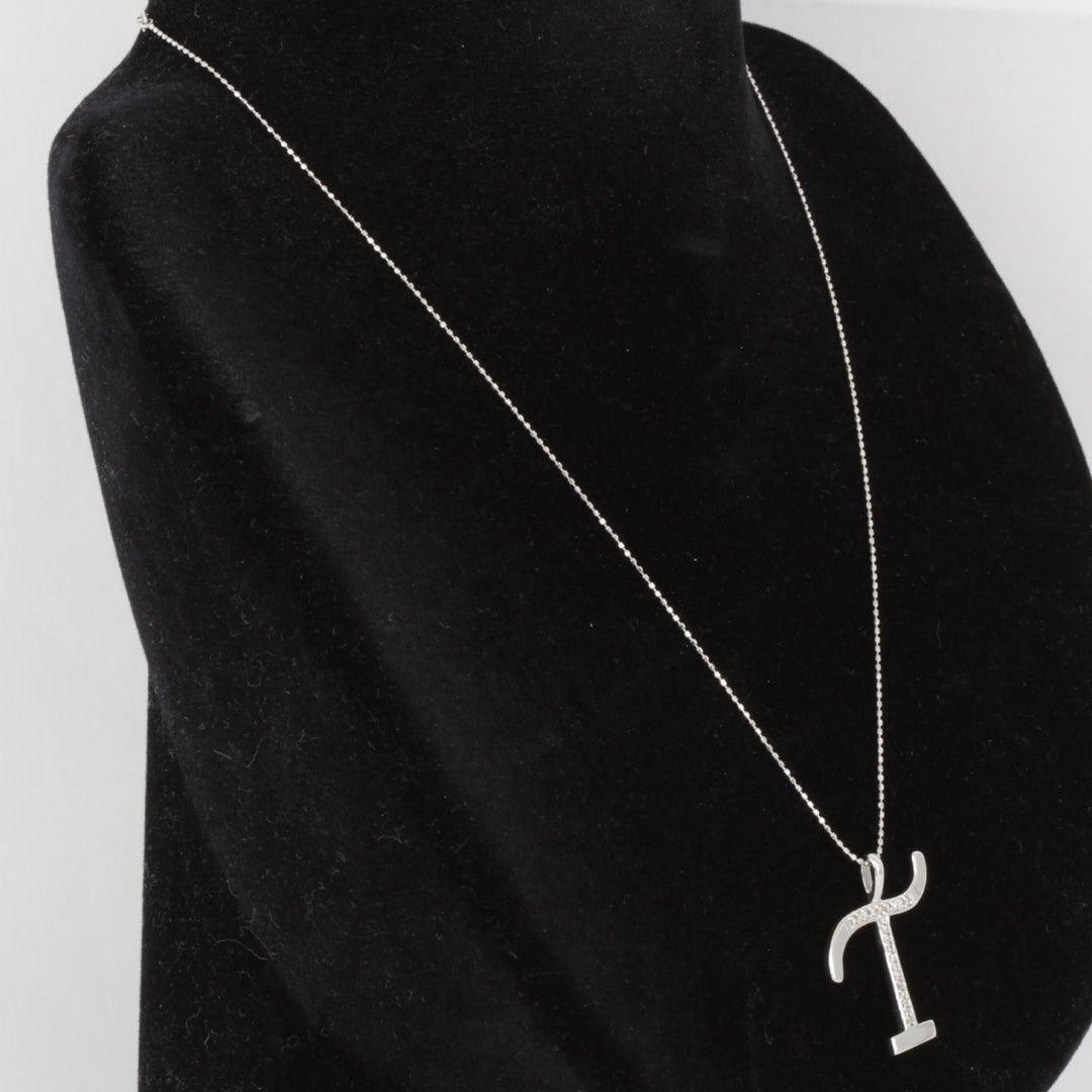 美品『USED』 K18WG 
 デザイン ネックレス
 ダイヤモンド 0.14 3.5g