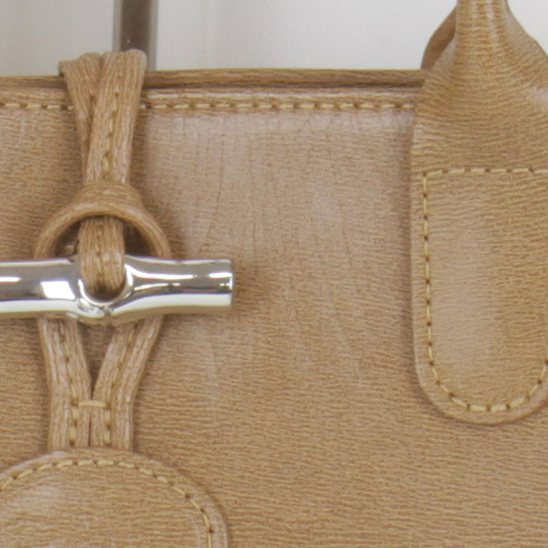 『USED』 
Longchamp ロンシャン 
 ロゾ ハンドバッグ 
レザー キャメル