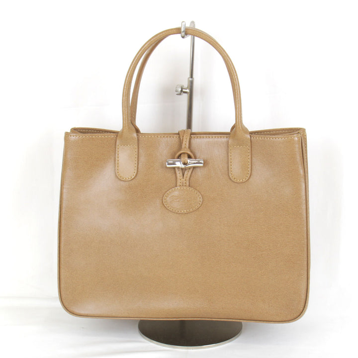 『USED』 
Longchamp ロンシャン 
 ロゾ ハンドバッグ 
レザー キャメル