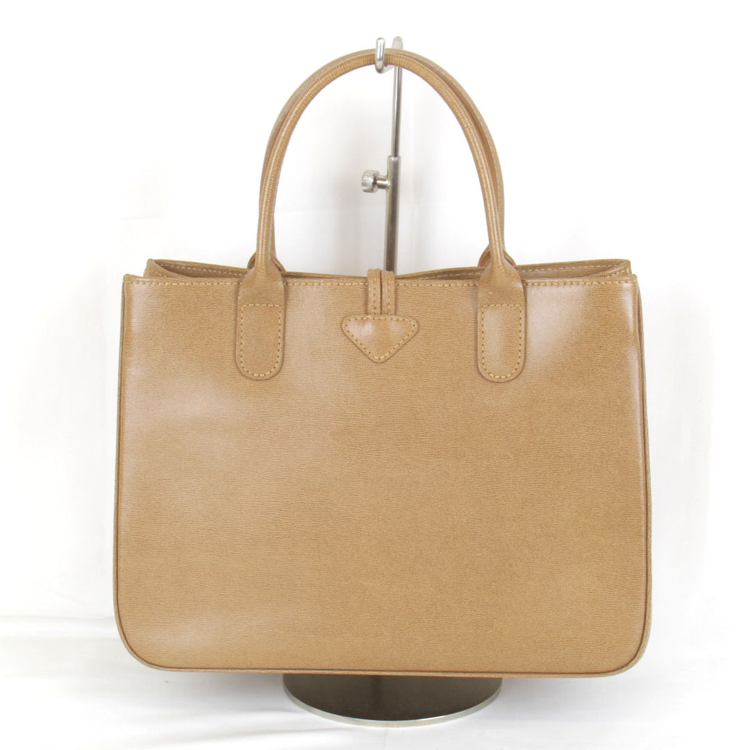 『USED』 
Longchamp ロンシャン 
 ロゾ ハンドバッグ 
レザー キャメル