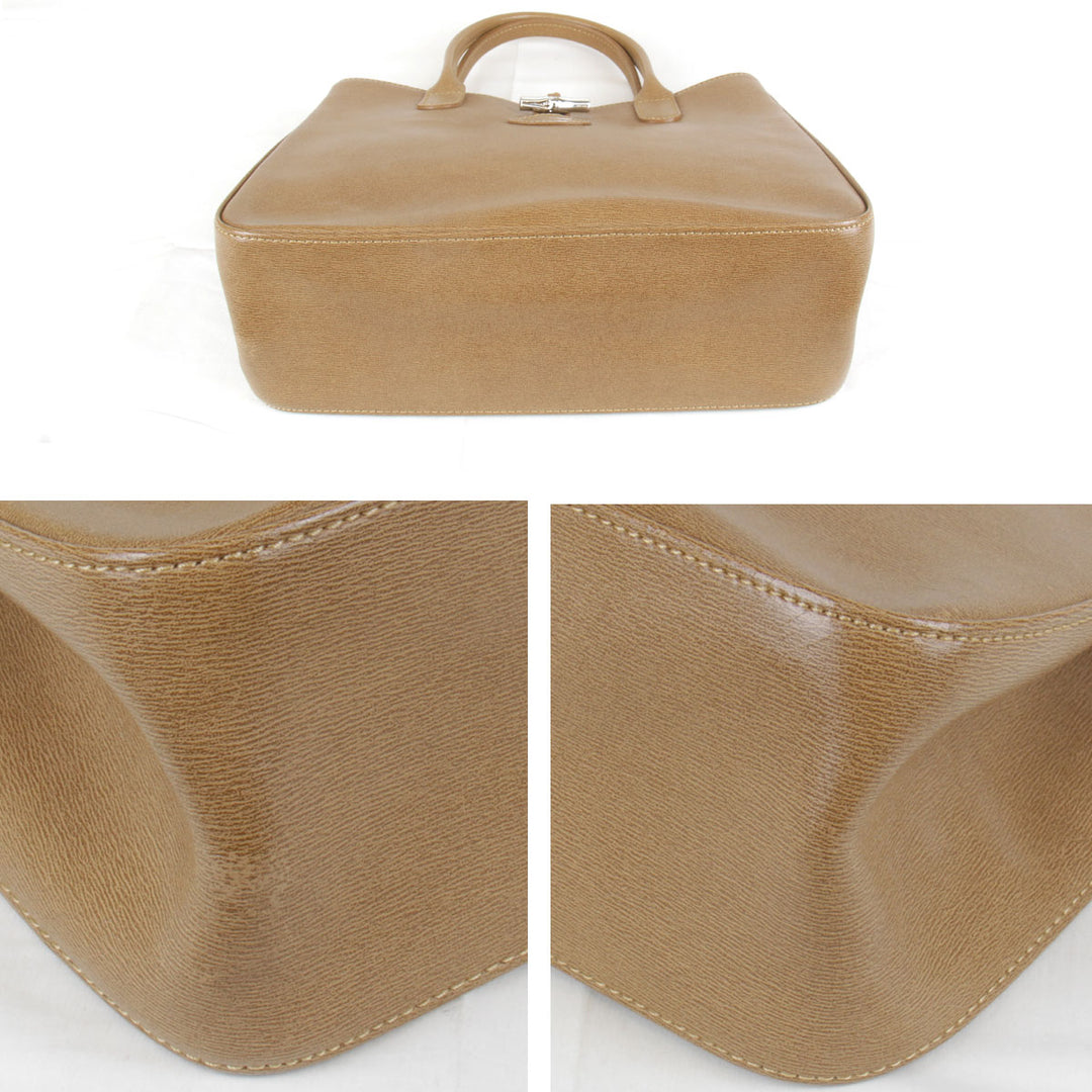 『USED』 
Longchamp ロンシャン 
 ロゾ ハンドバッグ 
レザー キャメル