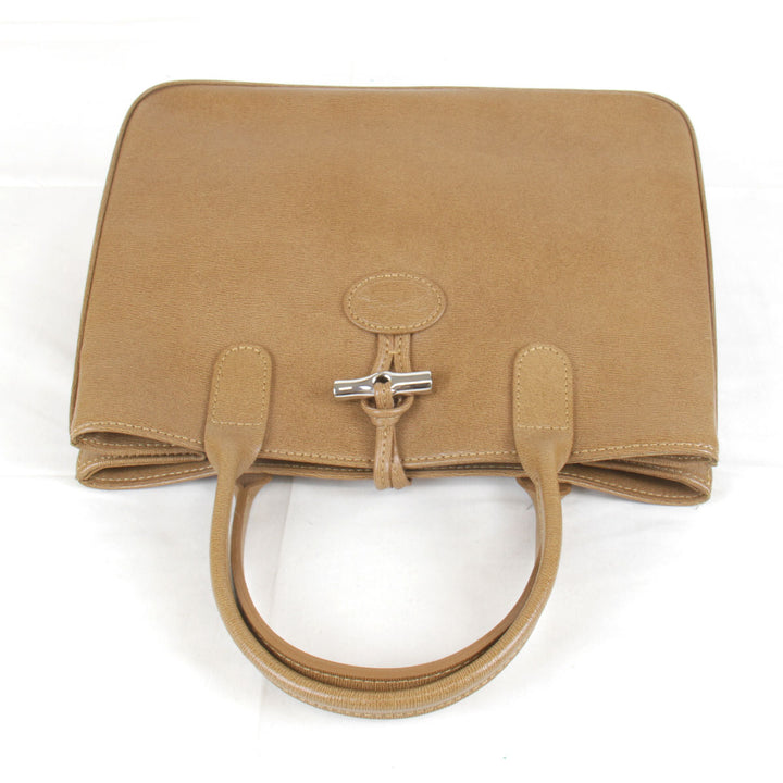 『USED』 
Longchamp ロンシャン 
 ロゾ ハンドバッグ 
レザー キャメル