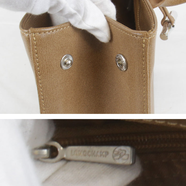 『USED』 
Longchamp ロンシャン 
 ロゾ ハンドバッグ 
レザー キャメル