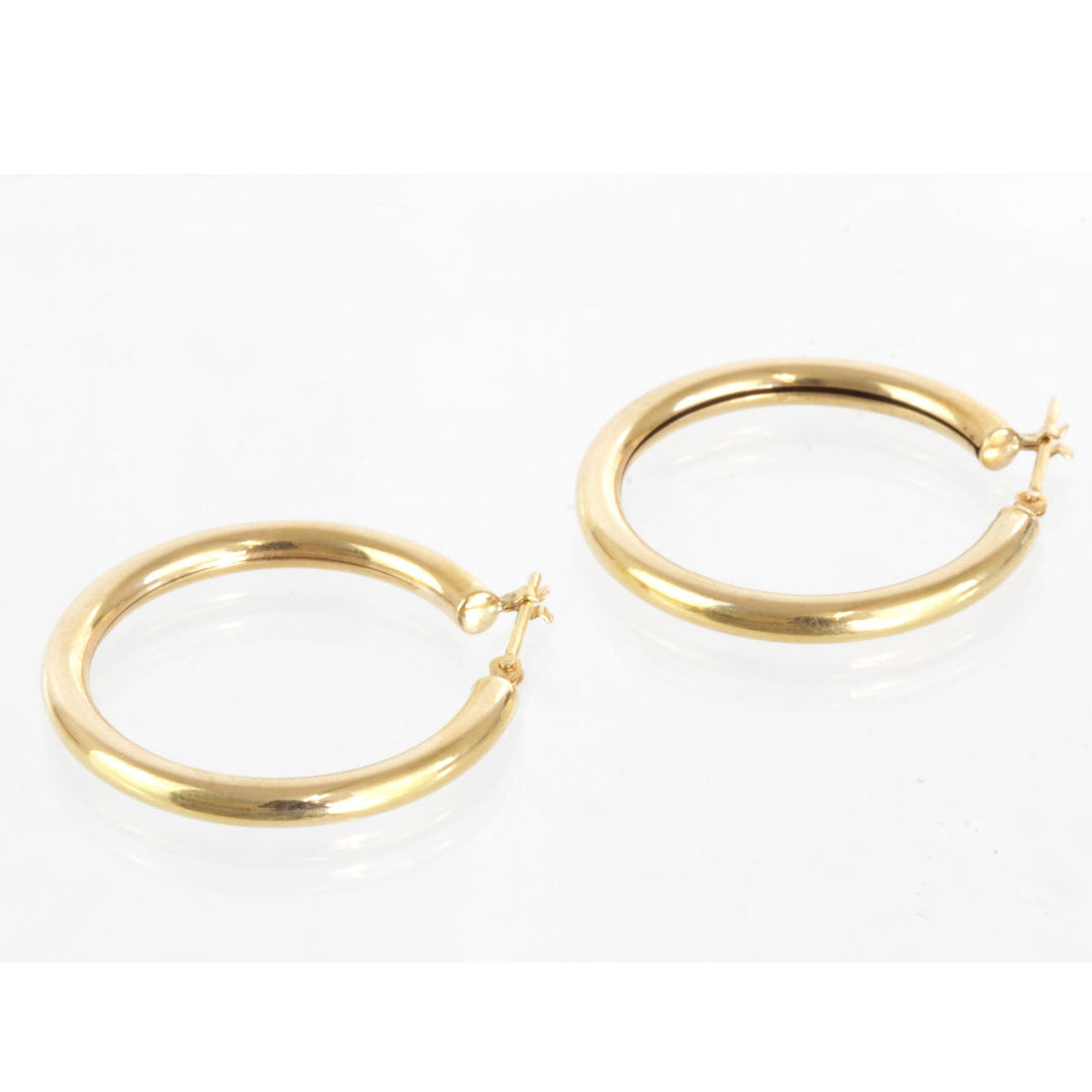 美品『USED』 K18 
 フープ ピアス
 3.3g