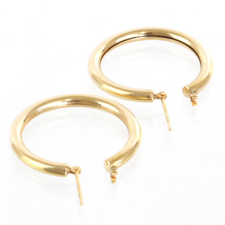 美品『USED』 K18 
 フープ ピアス
 3.3g