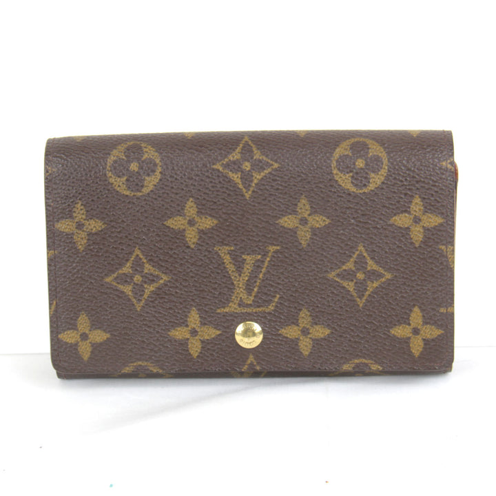 『USED』 
LOUIS VUITTON ルイ・ヴィトン 
 ポルトモネピエトレゾール M61730 二つ折り財布 
モノグラムキャンバス モノグラム