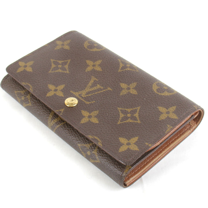 『USED』 
LOUIS VUITTON ルイ・ヴィトン 
 ポルトモネピエトレゾール M61730 二つ折り財布 
モノグラムキャンバス モノグラム