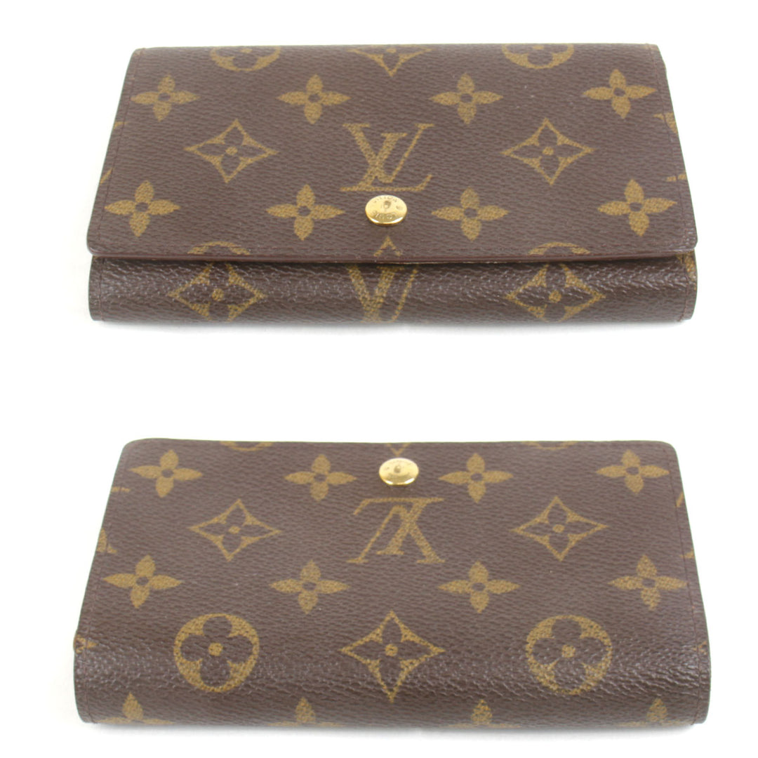 『USED』 
LOUIS VUITTON ルイ・ヴィトン 
 ポルトモネピエトレゾール M61730 二つ折り財布 
モノグラムキャンバス モノグラム