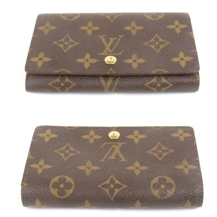 『USED』 
LOUIS VUITTON ルイ・ヴィトン 
 ポルトモネピエトレゾール M61730 二つ折り財布 
モノグラムキャンバス モノグラム