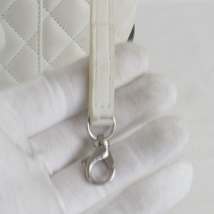 『USED』 
CHANEL シャネル 
 カンボンライン トートバッグ 
レザー ホワイト