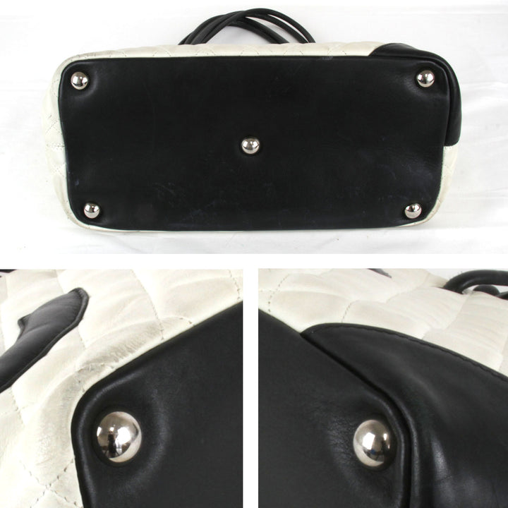 『USED』 
CHANEL シャネル 
 カンボンライン トートバッグ 
レザー ホワイト