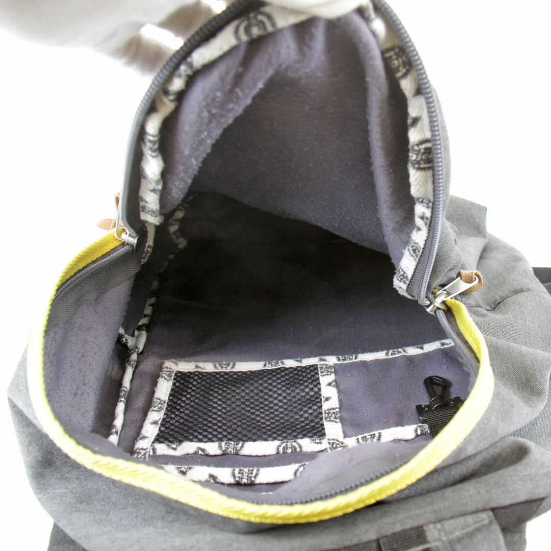 『USED』 
 
 JUNRED リュック・デイパック 
コットン グレー×イエロー