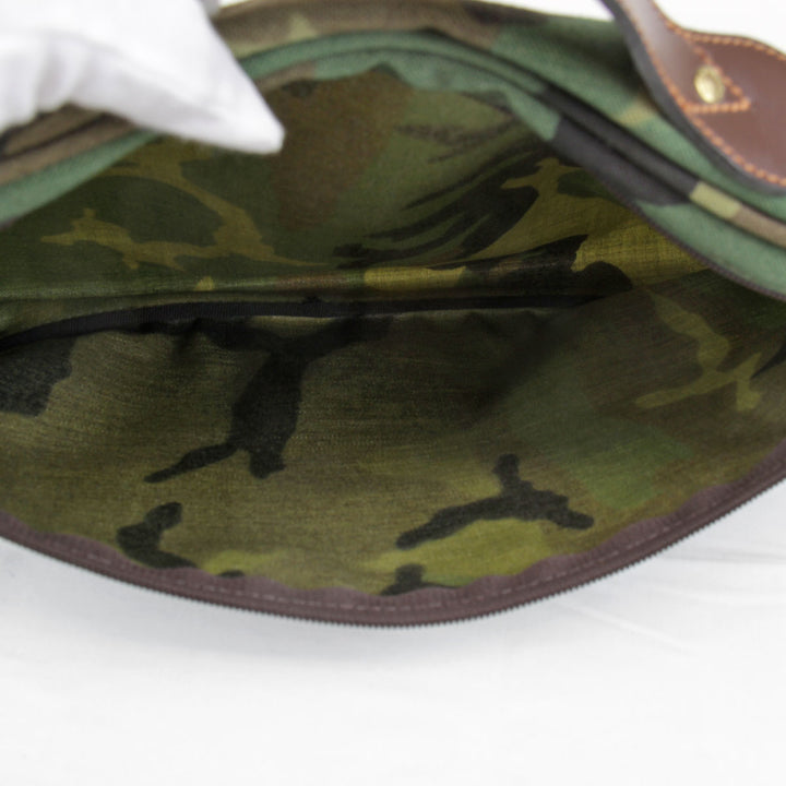 『USED』Herve Chapelier  
Herve Chapelier エルベ・シャプリエ 
 迷彩バッグ ハンドバッグ 
ナイロン 迷彩柄
