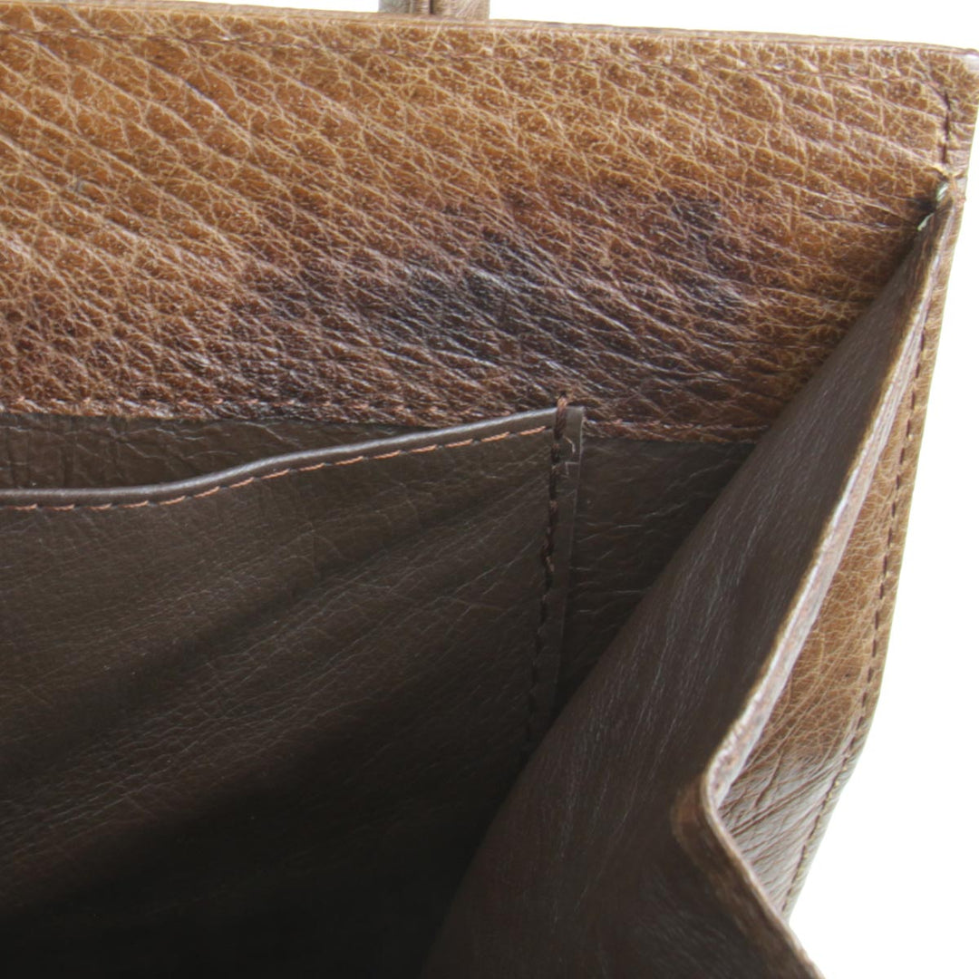 美品『USED』 
 
 GONDOLA ハンドバッグ 
オーストリッチ ブラウン