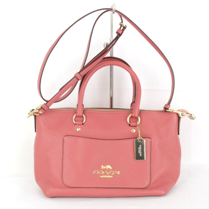 美品『USED』 
COACH コーチ 
 F31466 ショルダーバッグ 
レザー ピンク