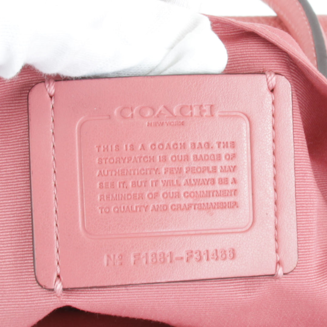 美品『USED』 
COACH コーチ 
 F31466 ショルダーバッグ 
レザー ピンク