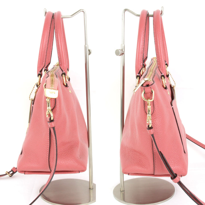 美品『USED』 
COACH コーチ 
 F31466 ショルダーバッグ 
レザー ピンク
