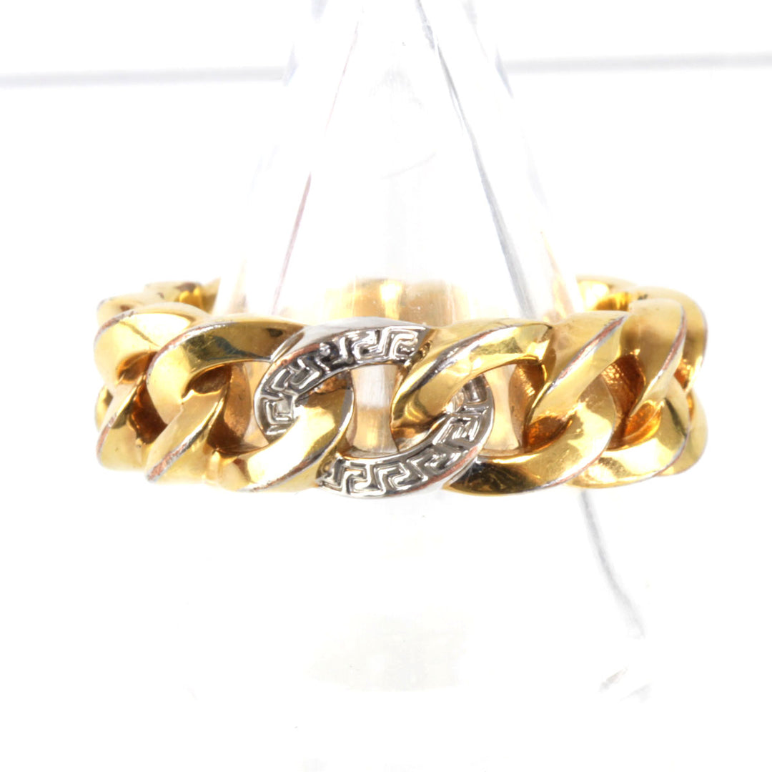 『USED』 メタル 
VERSACE  グレカチェーンバンド リング・指輪