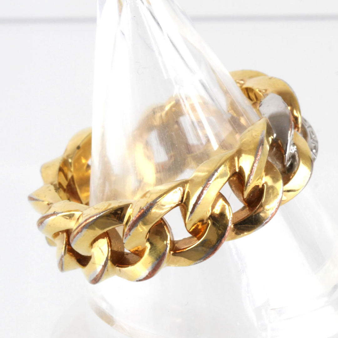 『USED』 メタル 
VERSACE  グレカチェーンバンド リング・指輪