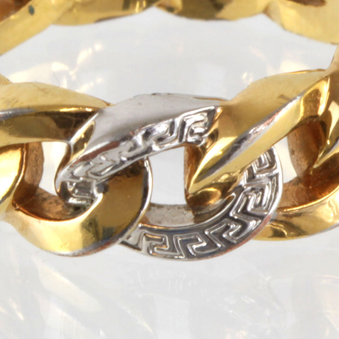 『USED』 メタル 
VERSACE  グレカチェーンバンド リング・指輪