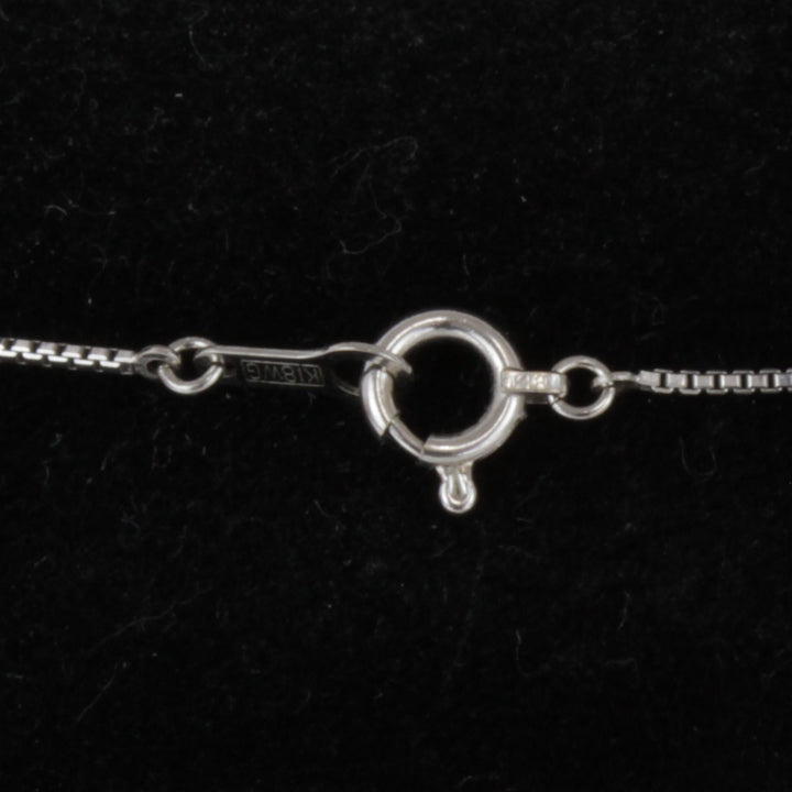 美品『USED』 K18WG 
 ハート ネックレス
 ダイヤモンド 0.02 3.6g