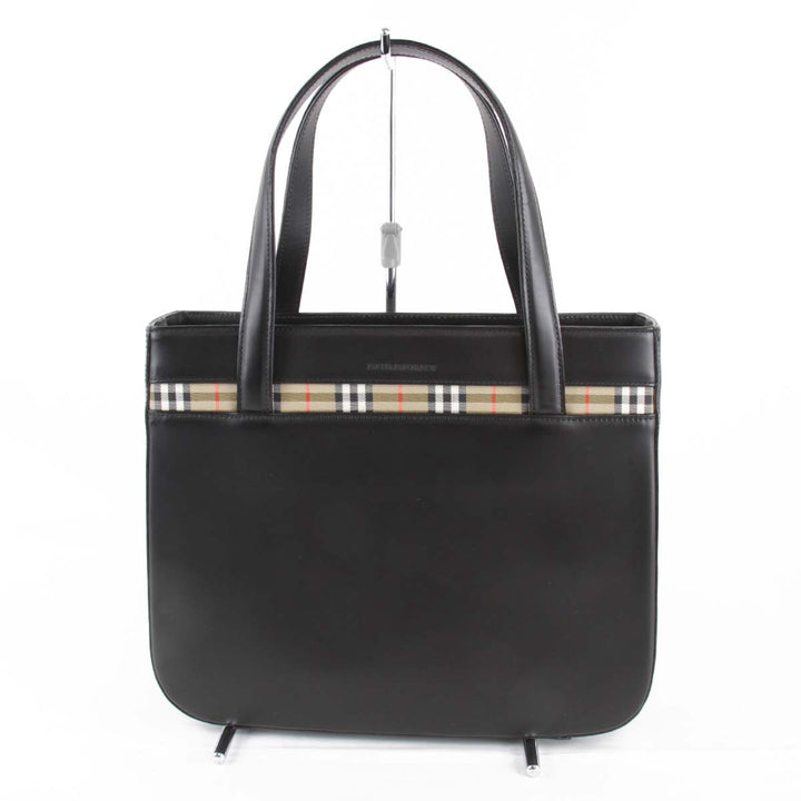 美品『USED』 
BURBERRY バーバリー 
 ハンドバッグ 
レザー ブラック