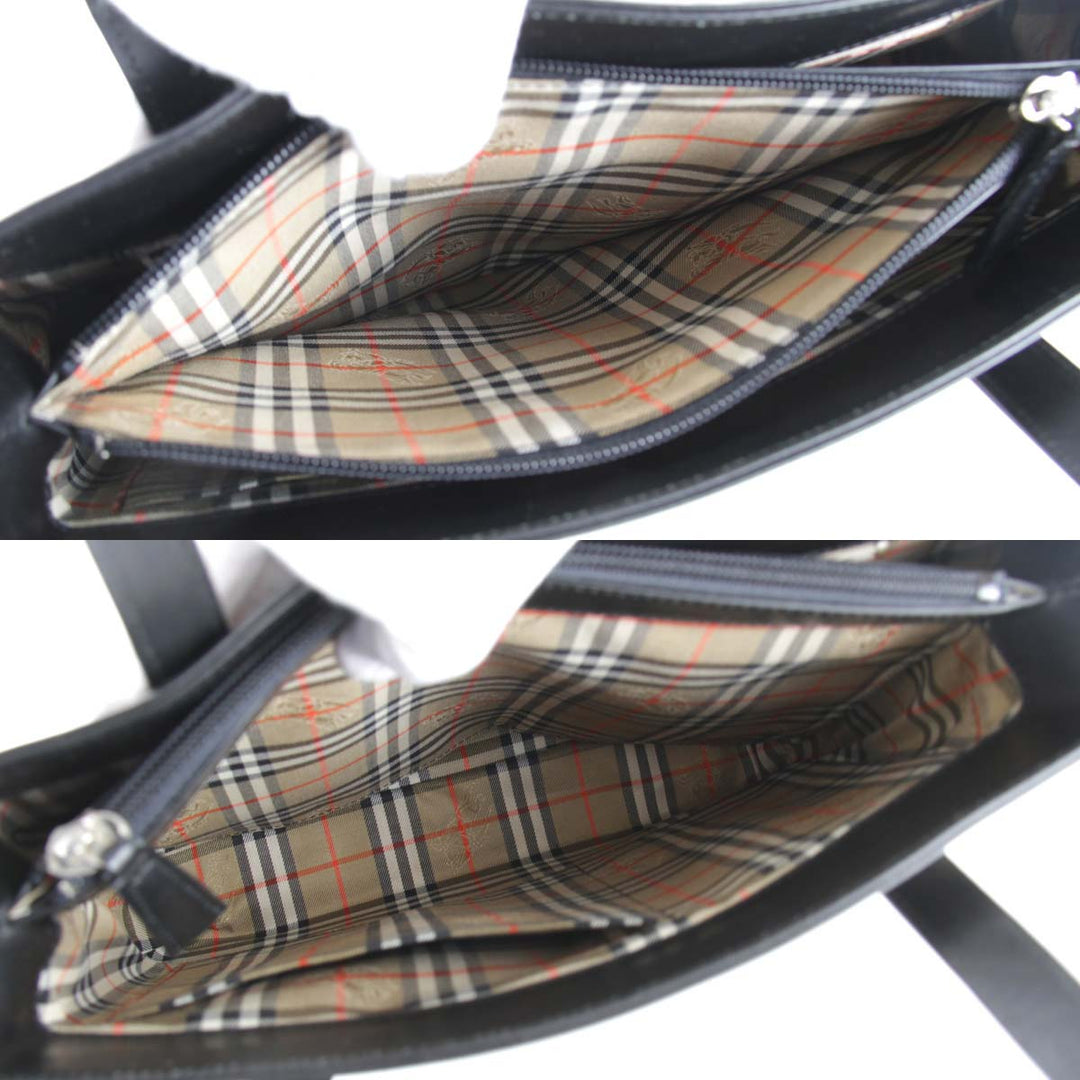 美品『USED』 
BURBERRY バーバリー 
 ハンドバッグ 
レザー ブラック