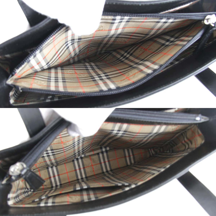 美品『USED』 
BURBERRY バーバリー 
 ハンドバッグ 
レザー ブラック