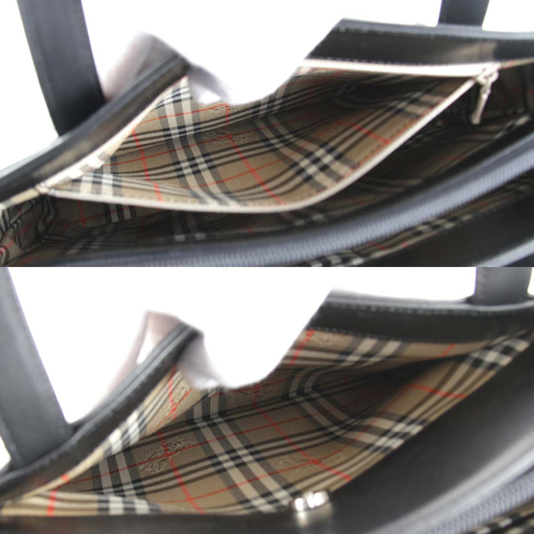 美品『USED』 
BURBERRY バーバリー 
 ハンドバッグ 
レザー ブラック