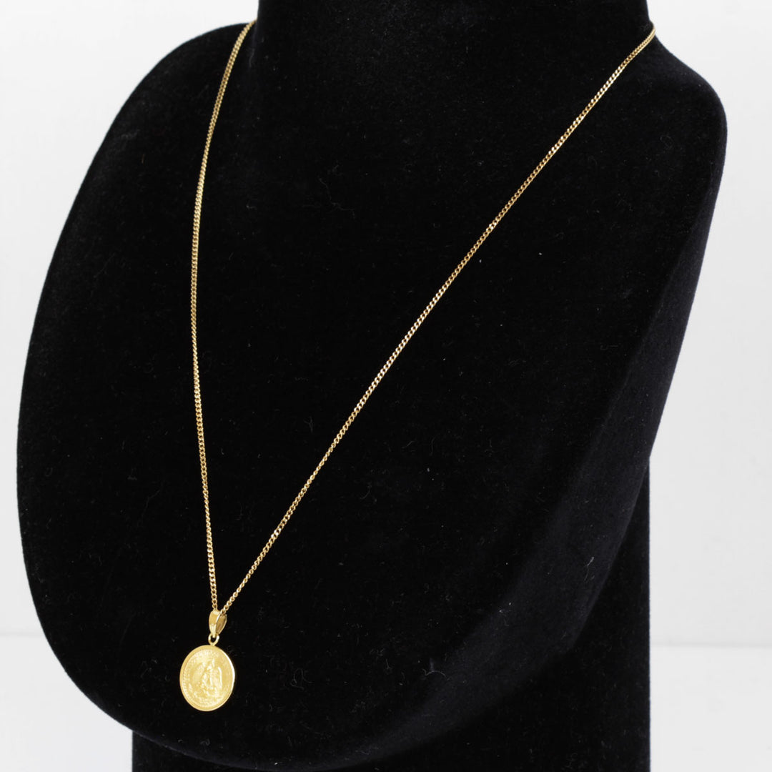 美品『USED』 K18 /K21.6 
 メキシコ金貨 1945 DOS PESOS ネックレス
 4.3g