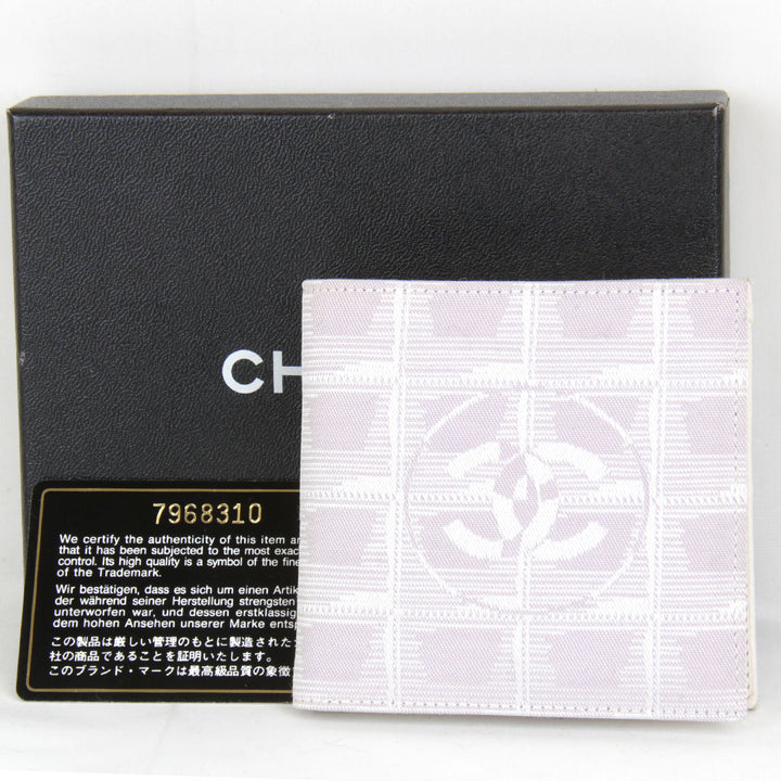 美品『USED』 
CHANEL シャネル 
 二つ折り財布 
キャンバス ライトピンク系