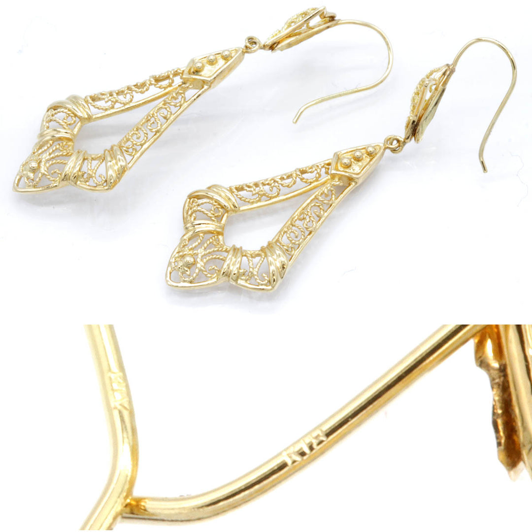 美品『USED』 K18 
ピアス
 4.4g フックピアス