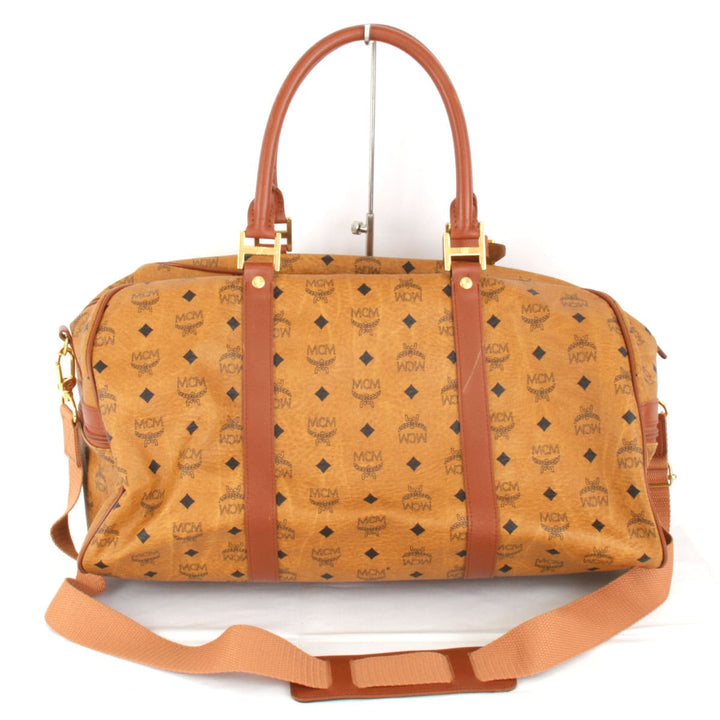『USED』 
MCM エム・シー・エム 
 B2884 ボストンバッグ 
レザー ブラウン