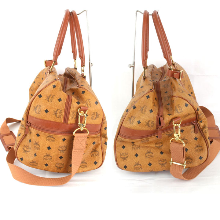 『USED』 
MCM エム・シー・エム 
 B2884 ボストンバッグ 
レザー ブラウン