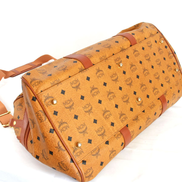 『USED』 
MCM エム・シー・エム 
 B2884 ボストンバッグ 
レザー ブラウン