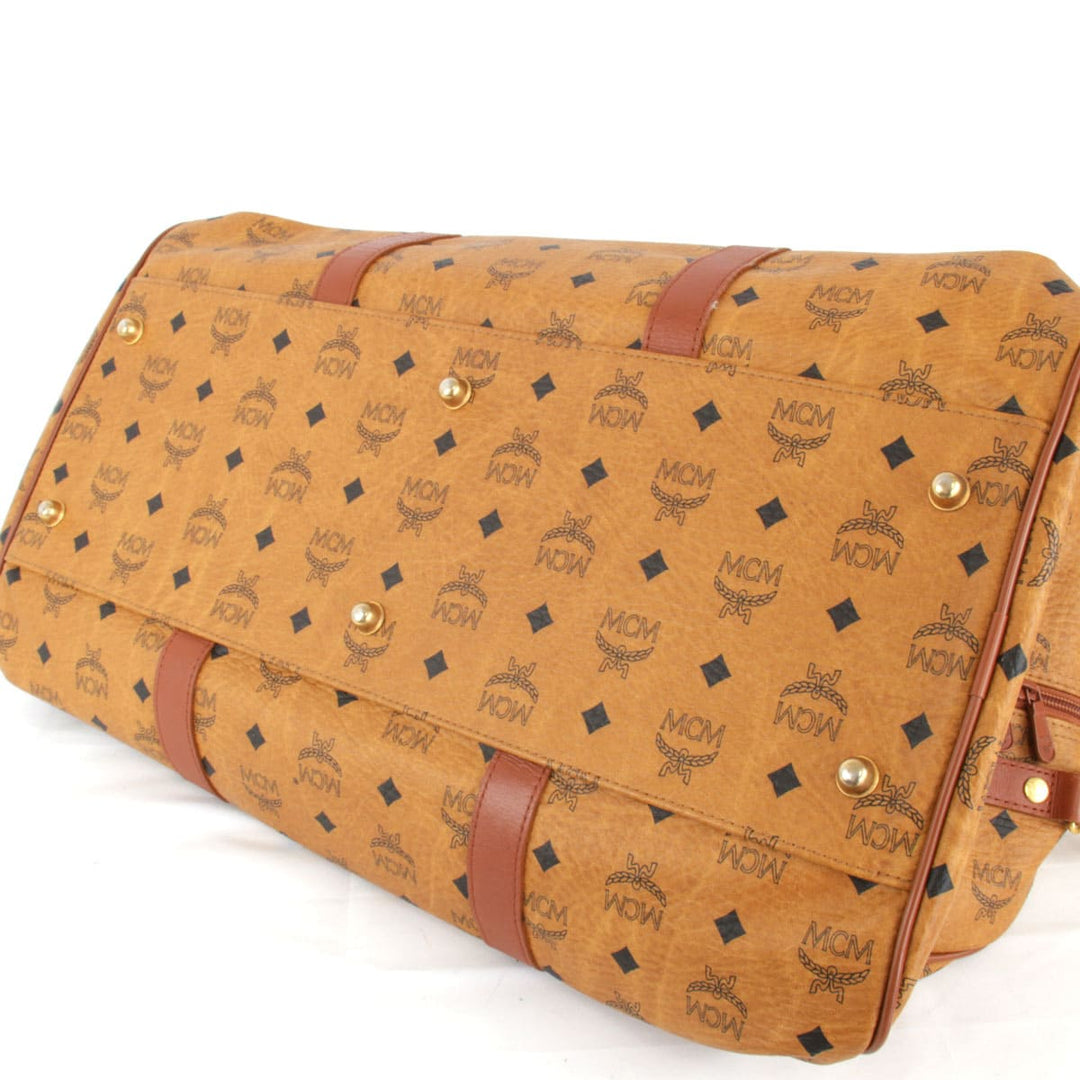 『USED』 
MCM エム・シー・エム 
 B2884 ボストンバッグ 
レザー ブラウン