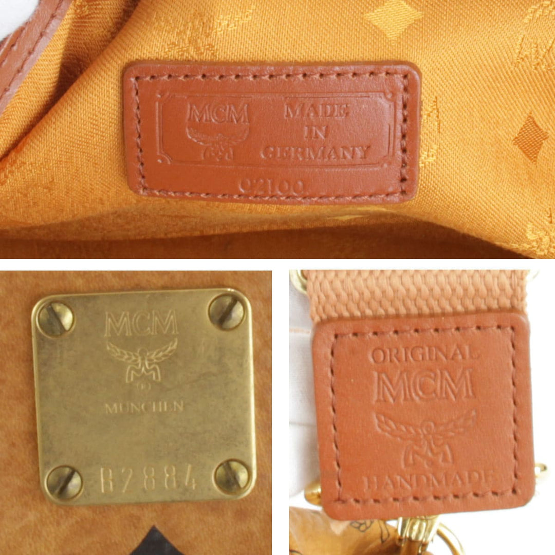 『USED』 
MCM エム・シー・エム 
 B2884 ボストンバッグ 
レザー ブラウン