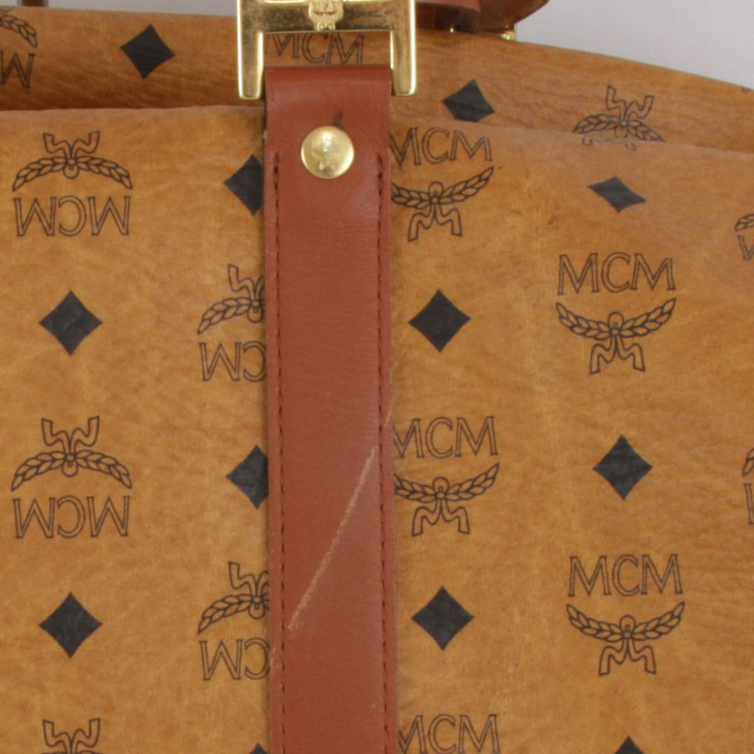 『USED』 
MCM エム・シー・エム 
 B2884 ボストンバッグ 
レザー ブラウン