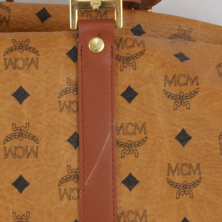 『USED』 
MCM エム・シー・エム 
 B2884 ボストンバッグ 
レザー ブラウン