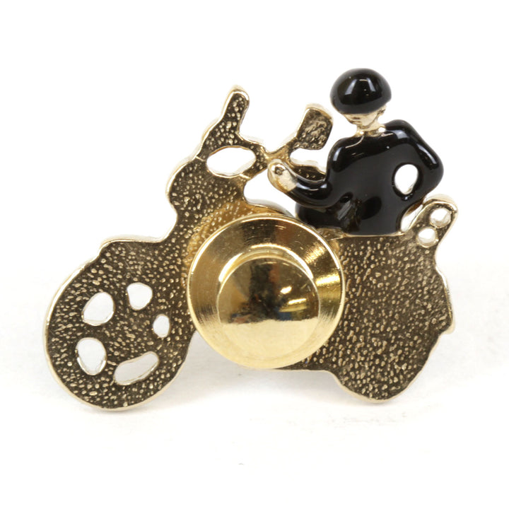 美品『USED』 
CHANEL シャネル 
 バイクモチーフピン ブローチ 
メタル ブラック×ホワイト×シルバーカラー