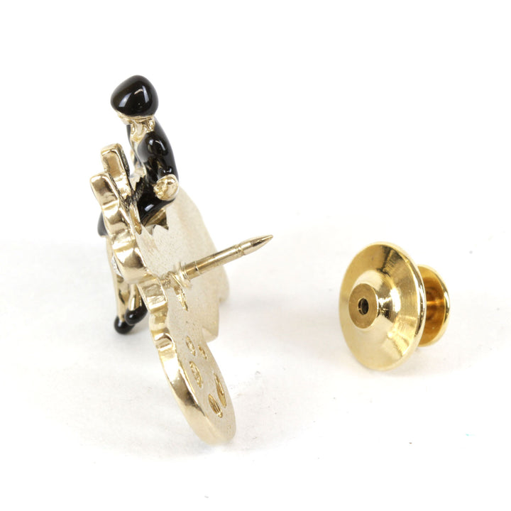 美品『USED』 
CHANEL シャネル 
 バイクモチーフピン ブローチ 
メタル ブラック×ホワイト×シルバーカラー