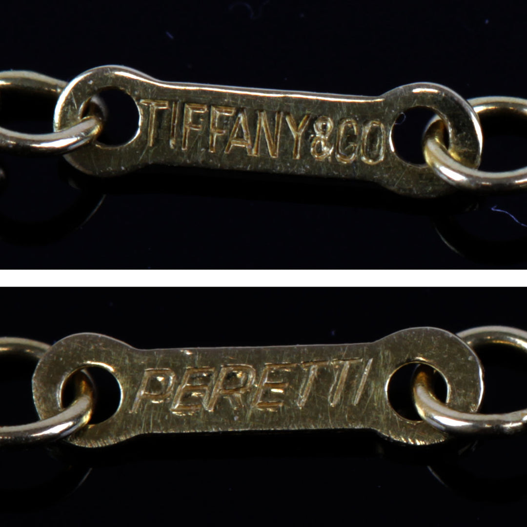 美品『USED』 K18 
TIFFANY&Co.  エルサ・ペレッティ オープンハート 3連 ネックレス
 2.7g