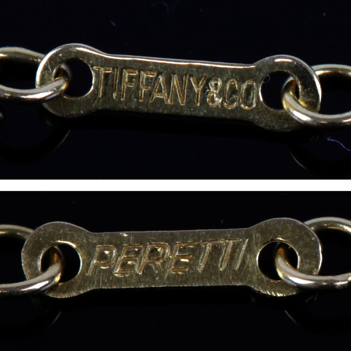 美品『USED』 K18 
TIFFANY&Co.  エルサ・ペレッティ オープンハート 3連 ネックレス
 2.7g