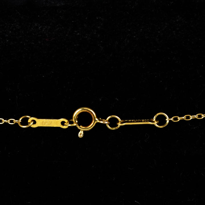 美品『USED』 K18 
TIFFANY&Co.  エルサ・ペレッティ オープンハート 3連 ネックレス
 2.7g