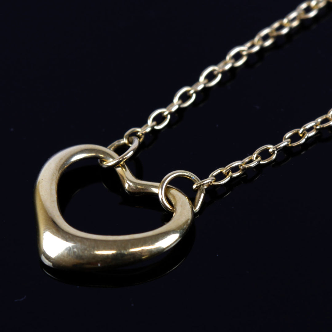 美品『USED』 K18 
TIFFANY&Co.  エルサ・ペレッティ オープンハート 3連 ネックレス
 2.7g