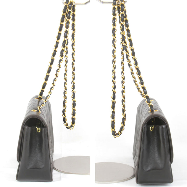 『USED』 
CHANEL シャネル 
 ダイアナマトラッセ チェーンショルダー ショルダーバッグ 
ラムスキン ブラック